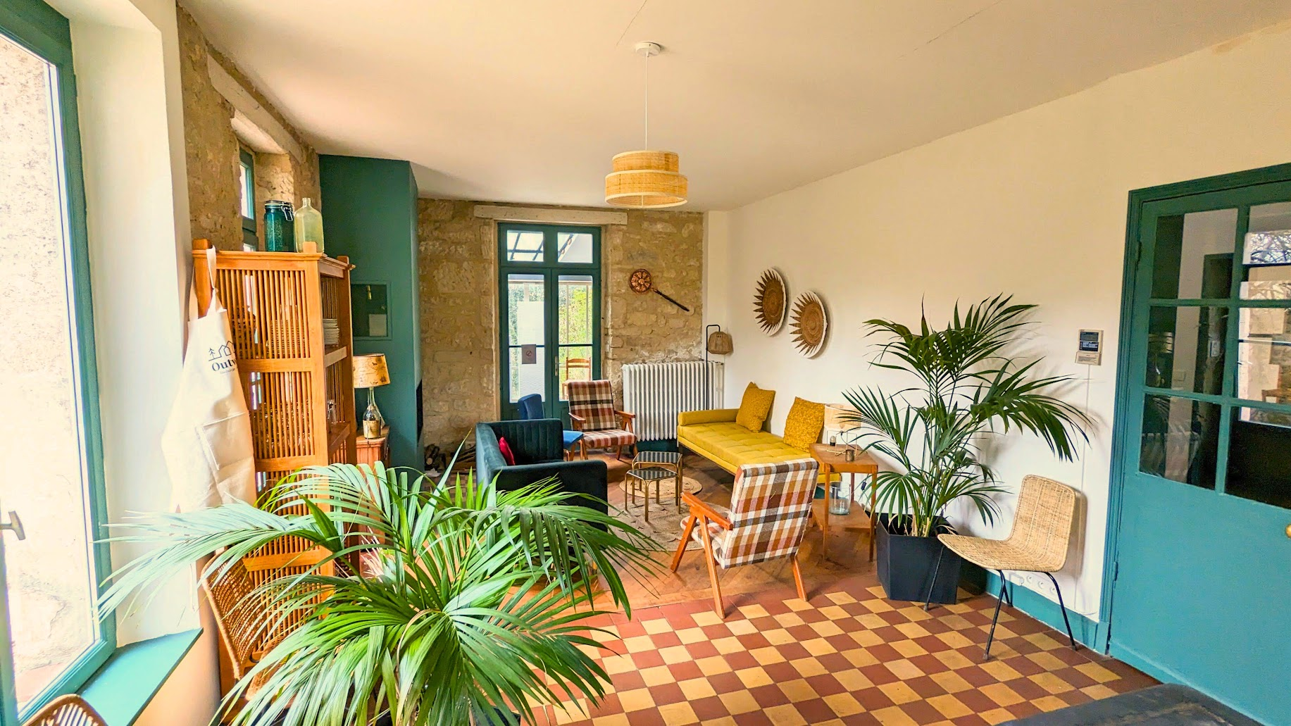 Le salon vert et jaune de Verdonne